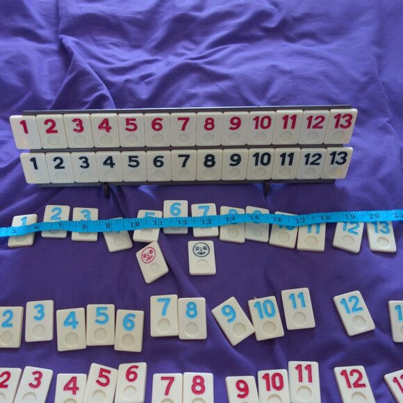 Complete Set of Rummy Tiles, Two Jokers, Four Stands and Carrying Case - Picture 6 of 15